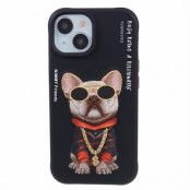 NIMMY iPhone 15 Mobilskal Glasses PET - Pug Dog