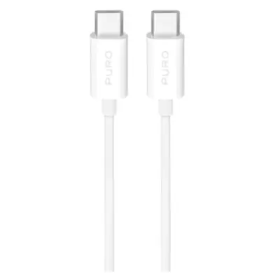Puro USB-C - USB-C 25W Kabel 3m TPE - Vit