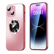 SiGN iPhone 15 Mobilskal med Linsskydd och Logo View - Rosa