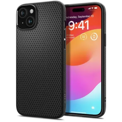 Spigen Liquid Air (iPhone 15) - Mattsvart