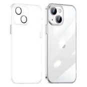SULADA Crystal Steel TPU+Härdat Glas Mobilskal för iPhone 15 Transparent