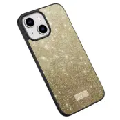 SULADA iPhone 15 Back Cover PU Läder Coated PC TPU Guld