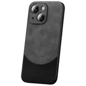 SULADA iPhone 15 Magnetic Series Konstläder fodral Skydd Grå