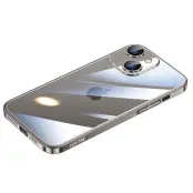 SULADA Mobilskal till iPhone 15 Crystal Steel TPU+Härdat Glas Grå
