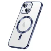 SULADA Mobilskal till iPhone 15 MagSafe TPU och Härdat Glas Blå