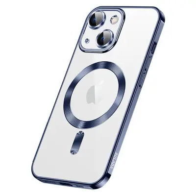 SULADA Mobilskal till iPhone 15 MagSafe TPU och Härdat Glas Blå