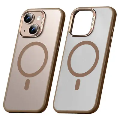 SULADA iPhone 15 Mobilskal MagSafe Ultra-Tunn PC+TPU Guld