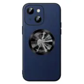 SULADA Mobilskal till iPhone 15 PU Läder + TPU MagSafe Kompatibel - Blå