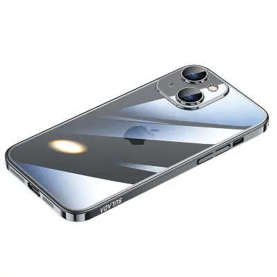 SULADA JINGJIA iPhone 15 Mobilskal Hård PC Klart Svart