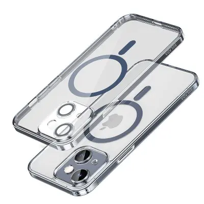 SULADA Slim Case iPhone 15 TPU+PC Fodral MagSafe Transparent Blå