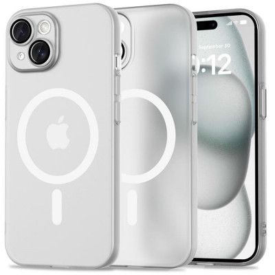 Tech-Protect iPhone 15 Mobilskal Magsafe Magslim - Matt Vit
