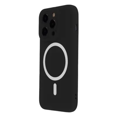 Tecto Shield iPhone 15 Mobilskal Magsafe Soft Silikon - Svart
