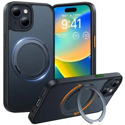 Torras iPhone 15 Mobilskal Magsafe Kickstand - Svart