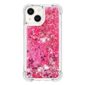 Trolsk Liquid Glitter Case - Hearts (iPhone 15) - Rosa