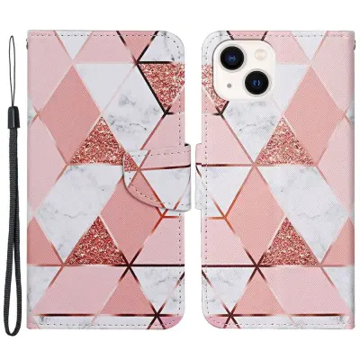 Trolsk Pink Marble Wallet (iPhone 15)