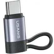 USAMS Lightning till USB-C Adapter 30W AU17 - Stål