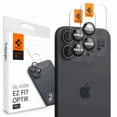 [2-Pack] Spigen iPhone 16/16 Plus Kameralinsskydd Härdat glas EZ Fit