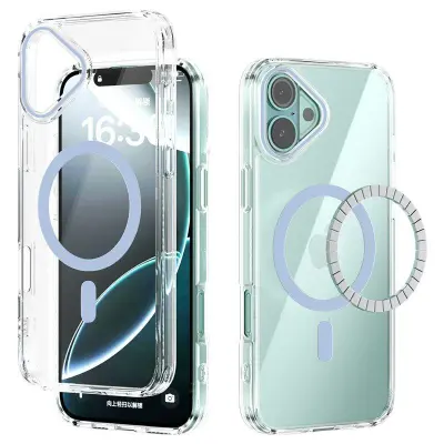 ABEEL iPhone 16 Plus Mobilskal MagSafe Anti Scratch Klar - Blå