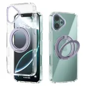 ABEEL Q-LUCK Mobilskal till iPhone 16 Plus Shockproof Med Kickstand Lila