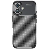 Beline iPhone 16 Plus Mobilskal Carbon Armor - Svart