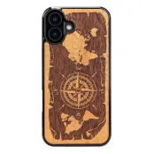 Bewood iPhone 16 Plus Mobilskal Compass Merbau