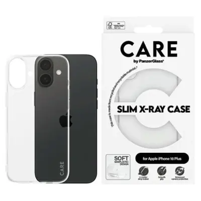 CARE By PanzerGlass iPhone 16 Plus Mobilskal X-Ray Soft - Transparent