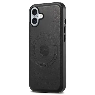 DENIOR A10 iPhone 16 Plus Fodral Konstläder Hybrid Svart
