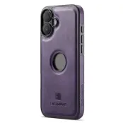 DG.MING iPhone 16 Plus Mobilskal Anti-Drop Läder - Lila