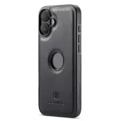 DG.MING iPhone 16 Plus Mobilskal Anti-Drop Läder - Svart