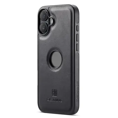 DG.MING iPhone 16 Plus Mobilskal Anti-Drop Läder - Svart