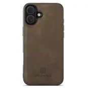 DG.MING iPhone 16 Plus Mobilskal Hybrid Läder - Coffee