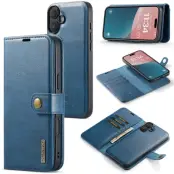 DG.MING iPhone 16 Plus Plånboksfodral Split Läder - Blå