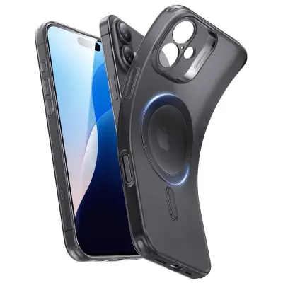 ESR iPhone 16 Plus Skal TPU Militärklass Skydd - Transparent Svart