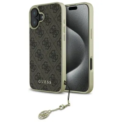 Guess iPhone 16 Plus Mobilskal 4G Charms Collection - Brun
