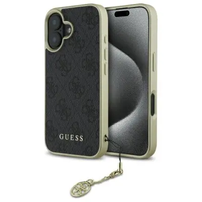 Guess iPhone 16 Plus Mobilskal 4G Charms Collection - Svart