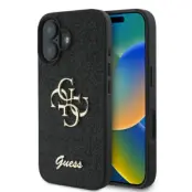 Guess iPhone 16 Plus Mobilskal Fixed Glitter Big 4G - Svart