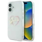 Guess iPhone 16 Plus Mobilskal IML Heart - Transparent