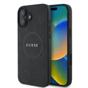 Guess iPhone 16 Plus Mobilskal Magsafe Saffiano Peony Classic Logo