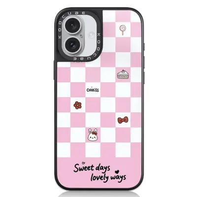 iPhone 16 Plus Mobilskal MagSafe Aluminium Silikon (Style G)