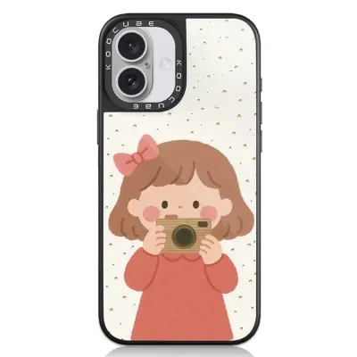 iPhone 16 Plus Mobilskal MagSafe Aluminium Silikon (Style O)