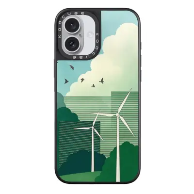 iPhone 16 Plus Mobilskal MagSafe Aluminium Silikon (Style R)