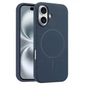 iPhone 16 Plus Mobilskal MagSafe Silikon Anti Drop - Sapphire