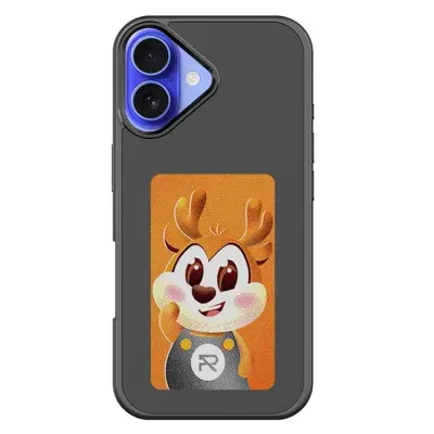 iPhone 16 Plus Mobilskal NFC DIY Customized HD Smart E-Ink - Svart