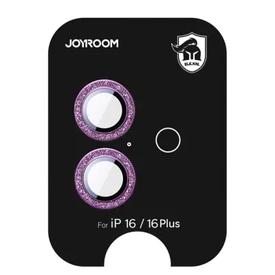 Joyroom iPhone 16/16 Plus Härdat Glas Kameralinsskydd - Rosa