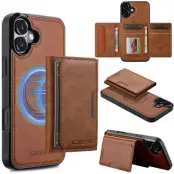 LC.IMEEKE L5 iPhone 16 Plus Fodral KonstLäder - Brun