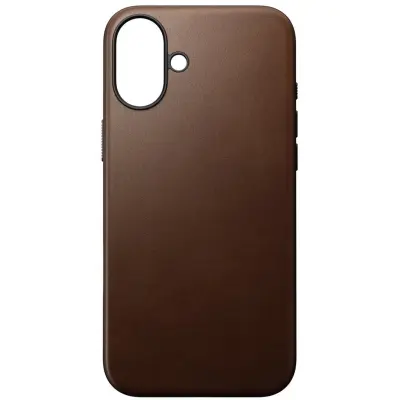 Nomad Modern Leather Case (iPhone 16 Plus) - Svart