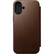 Nomad Modern Leather Folio (iPhone 16 Plus) - Mörkbrun