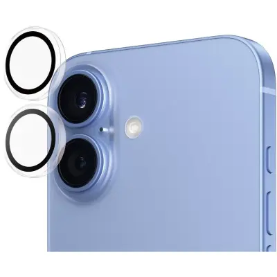 PanzerGlass Hoops Camera Lens Protector (iPhone 16/16 Plus) - Transparent