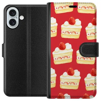 Plånboksfodral till Apple iPhone 16 Plus med Tårta
