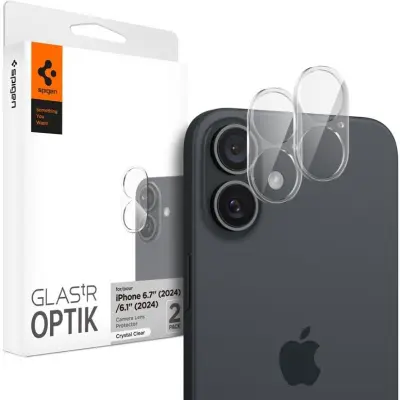 Spigen Optik Lens Protector (iPhone 16/16 Plus) - Svart